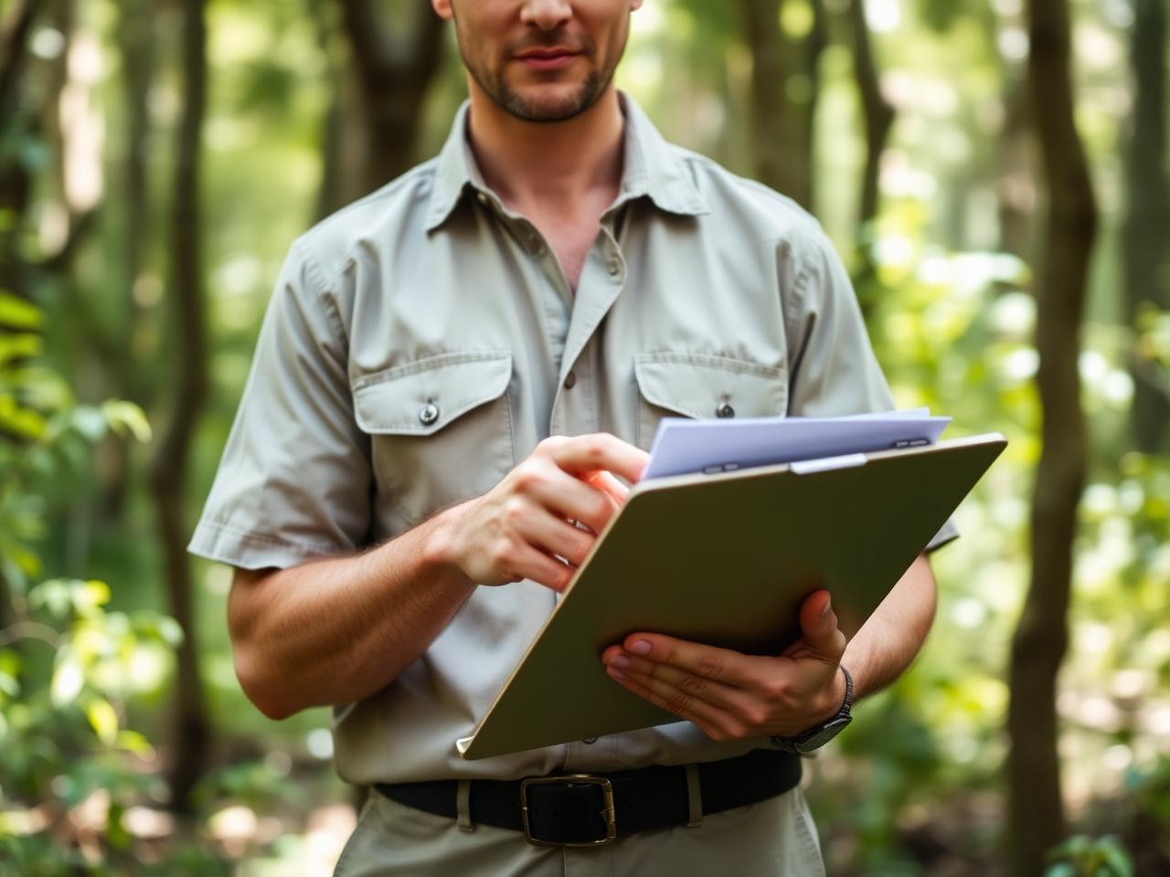 Consultor ambiental em campo